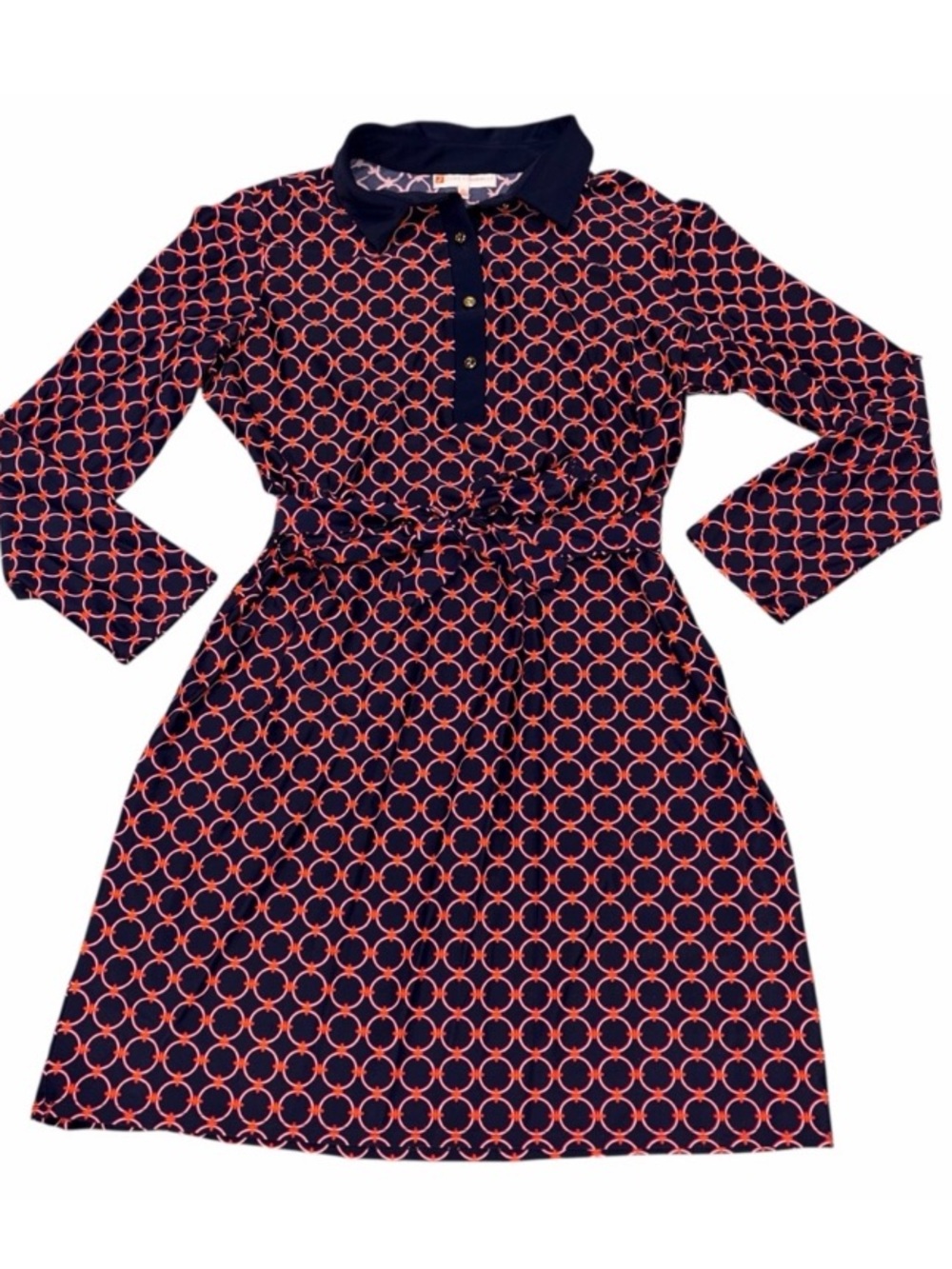 Jude Connally Long Sleeve Tie Waist Printed Dress size XL - Picture 2 of 5